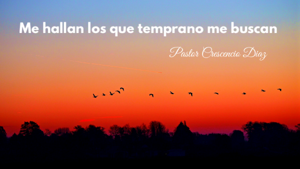“Me hallan los que temprano me buscan” 