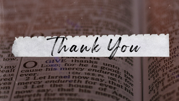 Thank You