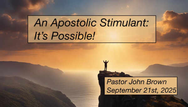 An Apostolic Stimulant:  It's Possible!