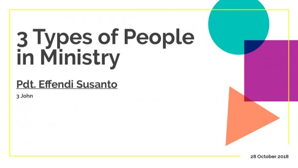 3 types of people in ministry