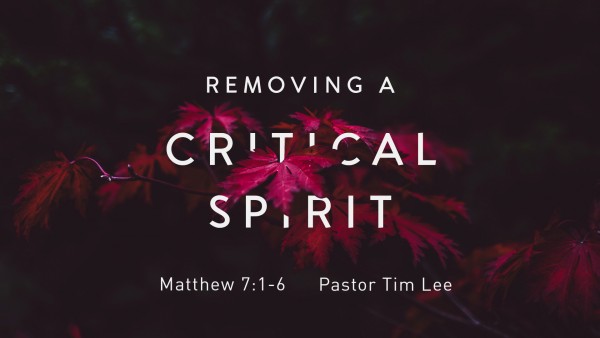 Removing a Critical Spirit