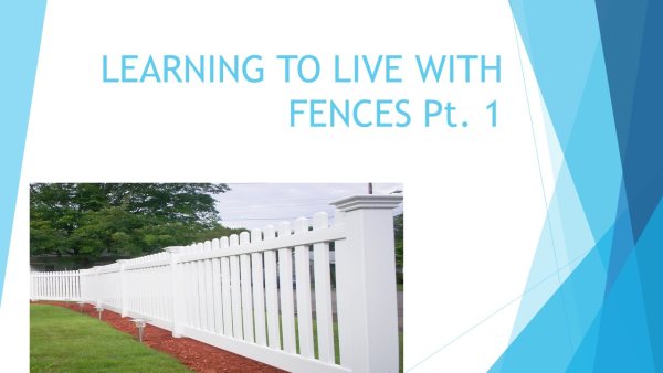 LEARNING TO LIVE WITH FENCES PT. 1