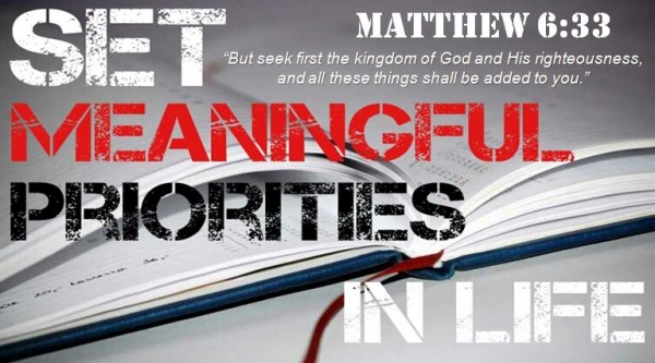 Your Top Priorities In Life