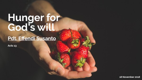 Hunger for God's will