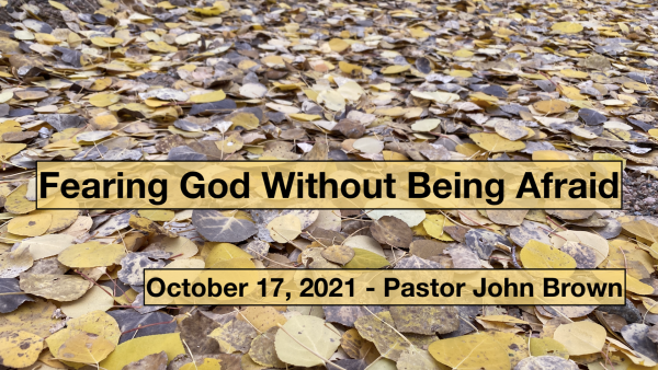Fearing God Without Being Afraid