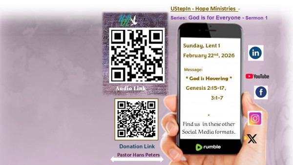 God is hovering - Genesis 2:15-17; 3:1-7